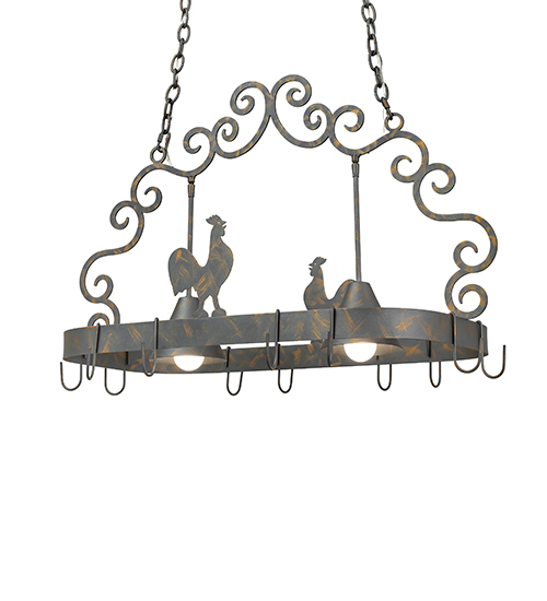 32" Long Poulet 2 Light Pot Rack | 289824
