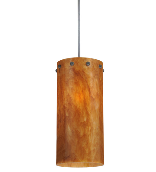 7.5"W Cilindro Amber Swirl Pendant | 116783