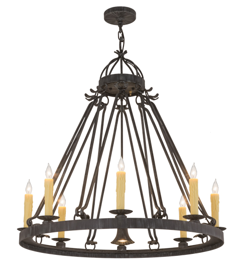 36"W Lakeshore 8 LT W/Downlight Chandelier | 117730