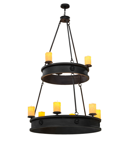 48"W Lorenzo 9 LT Two Tier Chandelier | 166993