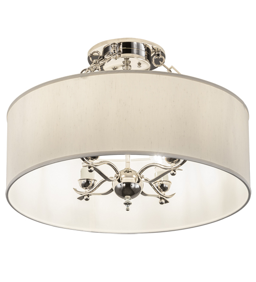 24" Wide Cilindro Eggshell Semi-Flushmount | 200594