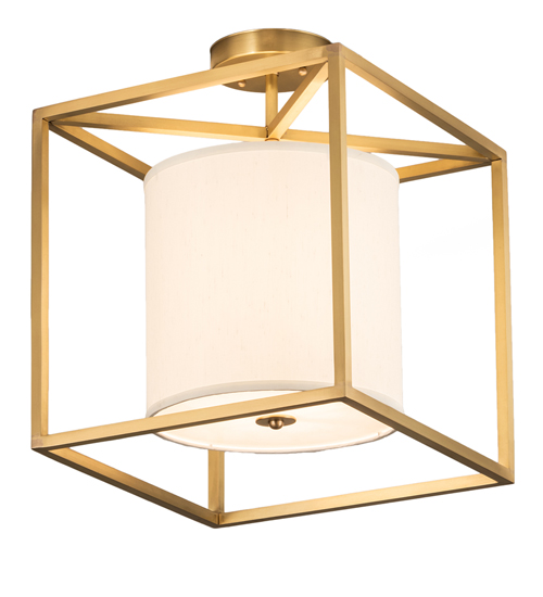 14" Square Kitzi Cilindro Semi-Flushmount | 210147