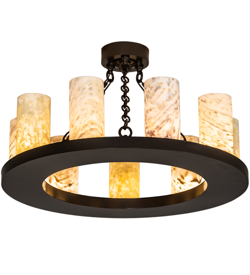 30" Wide Loxley 9 Light Semi-Flushmount | 213472
