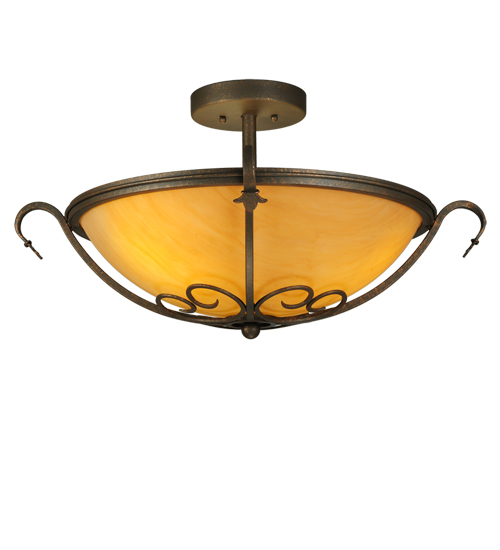 24" Wide Alaine Semi-Flushmount | 221630