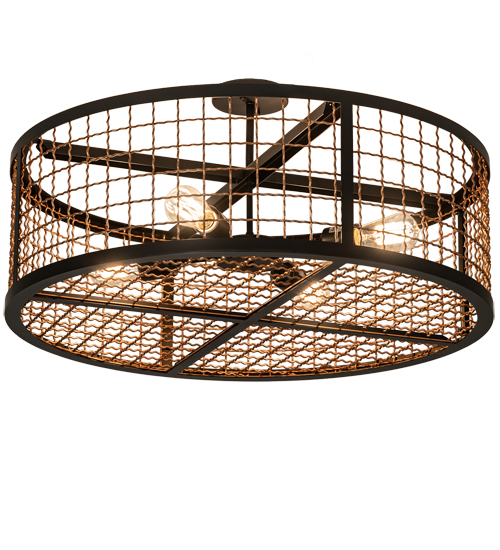30" Wide Paloma Golpe Semi-Flushmount | 230968