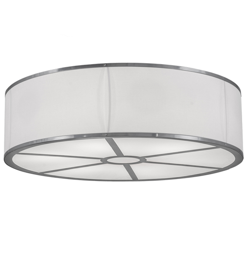 36" Wide Cilindro White Textrene Flushmount | 247634