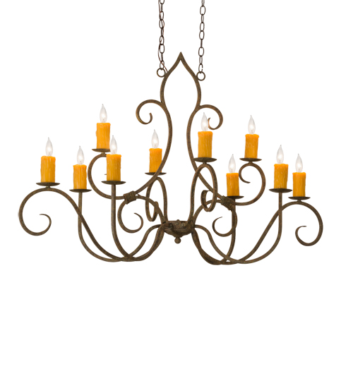 48"L Clifton 10 LT Oblong Chandelier | 117425