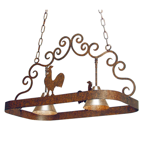 35" Long Poulet 2 Light Pot Rack | 120246
