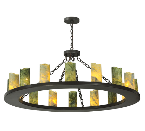 48"W Loxley Jadestone 16 LT Chandelier | 121882