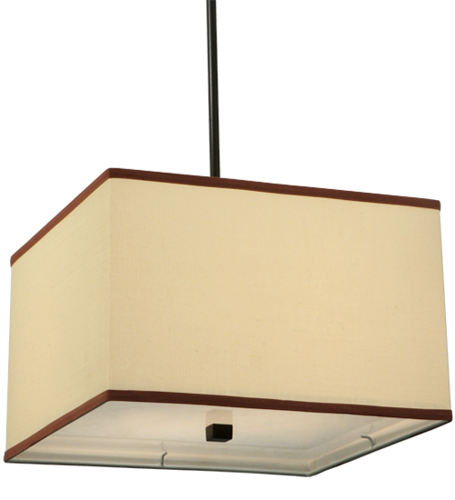16" Square Charisma Fabric Pendant | 130284