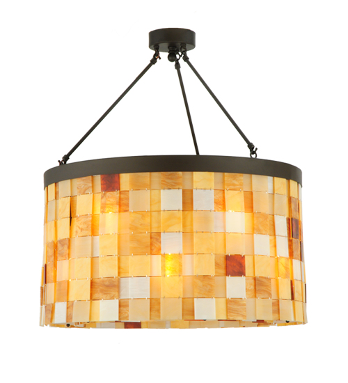 27" Wide Cilindro Calico Semi-Flushmount | 138866