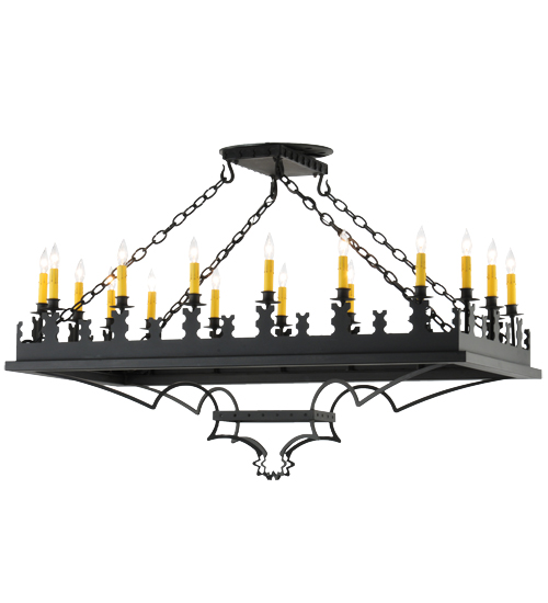 48" Long Asen 18 Light Oblong Pendant | 138898