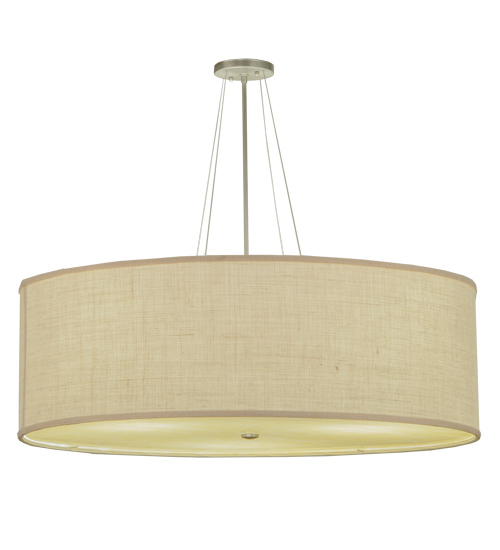 36"W Cilindro White Burlap Textrene Semi-Flushmount | 144952