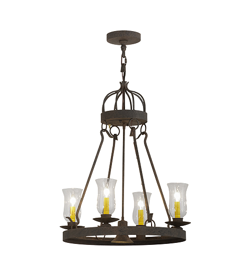 24" Wide Lakeshore 4 Light W/Downlight Chandelier | 156471