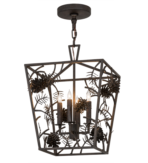 14"Sq Kitzi Pinecone Pendant | 171928