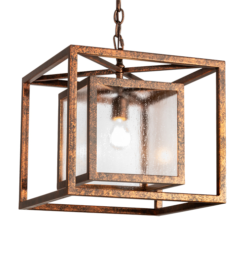 16" Square Kitzi Box Pendant | 200628