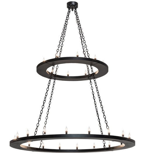 60" Wide Loxley 28 Light Two Tier Chandelier | 247852