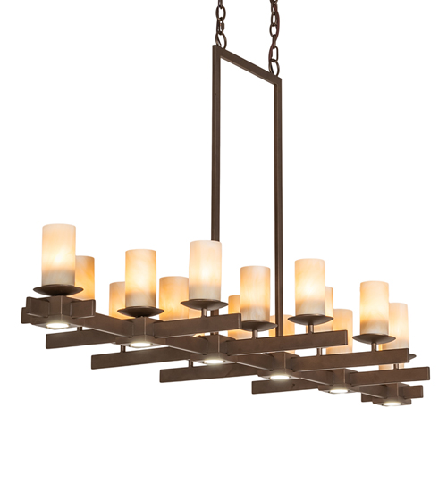 72" Long Dante 16 Light Oblong Chandelier | 248047