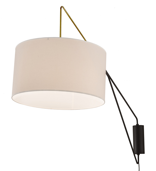 22" Wide Cilindro Textrene Swing Arm Wall Sconce | 254719