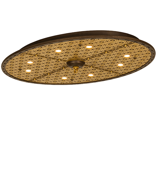 48" Long Geometric 8 Light Oblong Ceiling Medallion | 271331