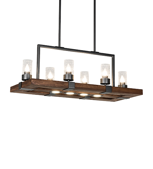 38" Long Grand Terrace 6 Light Oblong Pendant | 285418