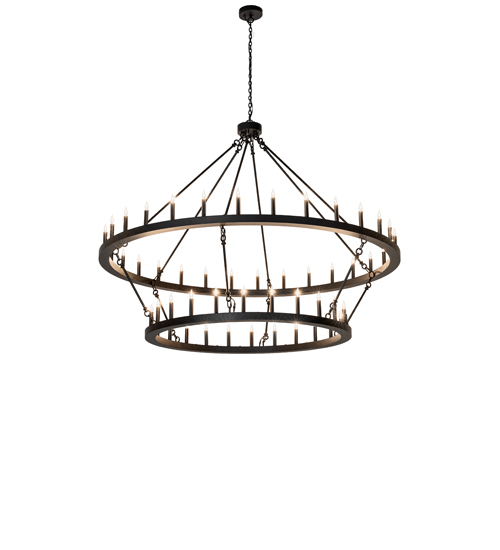 72" Wide Loxley 54 Light Two Tier Chandelier | 299045