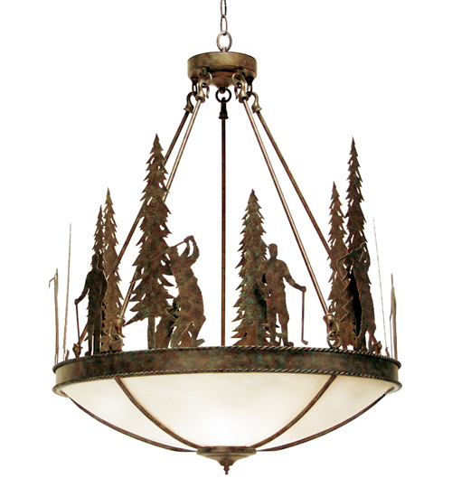 30" Wide Ironwood Inverted Pendant | 120177