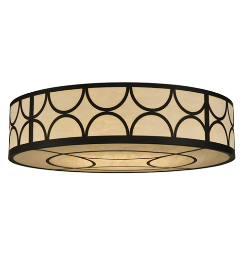 48" Wide Revival Deco Cilindro Flushmount | 133917