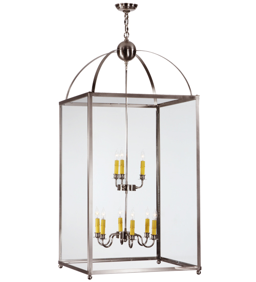 24" Square Pavilion Brushed Nickel Pendant | 141629
