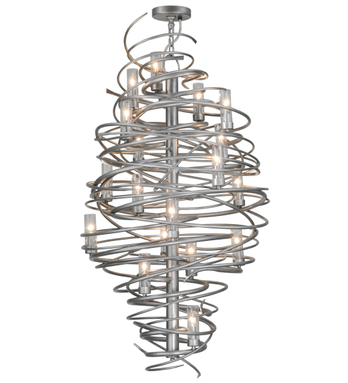 30"W Cyclone 18 LT W/Glass Shades Chandelier | 148175