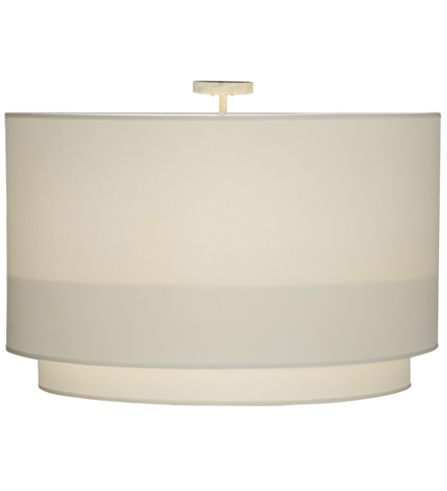 44"W Cilindro White 2 Tier Textrene Flushmount | 152504