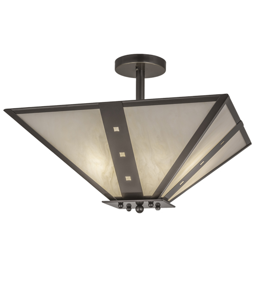 24"Sq Zandra Semi-Flushmount | 162394