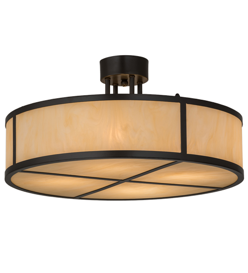24"W Cilindro Semi-Flushmount | 170883