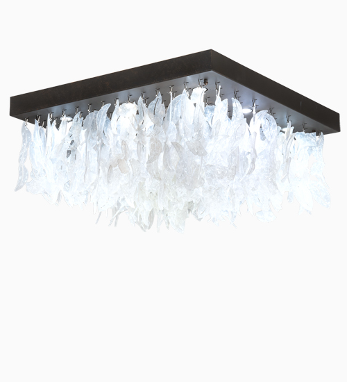 36" Square Ginkgo Leaf Flushmount | 192025