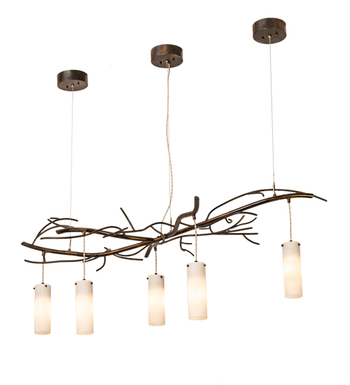 60" Long Winter Solstice Cilindro 5 Light Oblong Chandelier | 198075