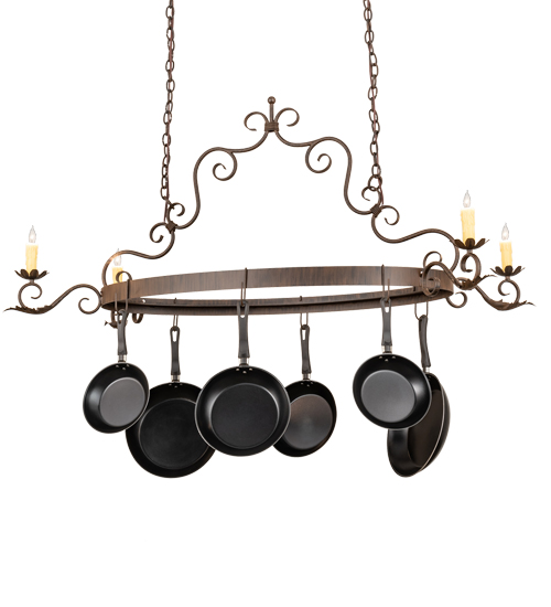 54" Long Elara 4 Light Pot Rack | 199192