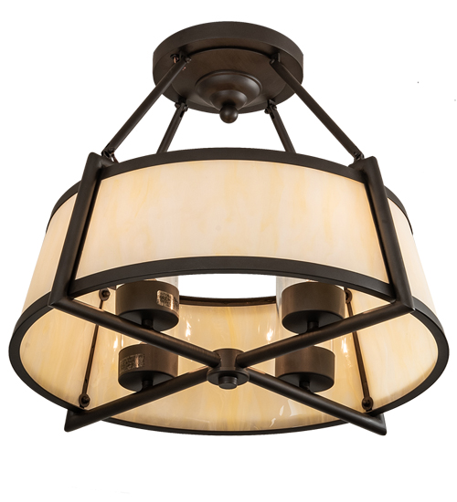 24" Wide Cilindro Lucy Semi-Flushmount | 214548
