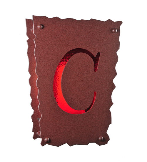 12" Wide Personalized "C" Wall Sconce | 242971