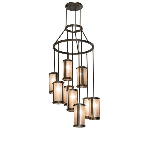 30" Wide Cartier 9 Light Cascading Chandelier | 245270