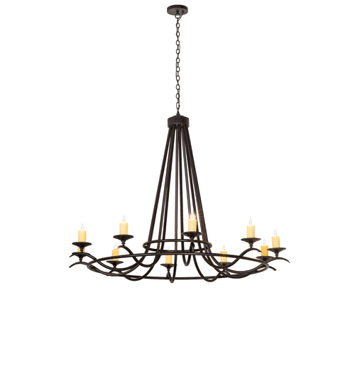 60" Wide Octavia 10 Light Chandelier | 296223